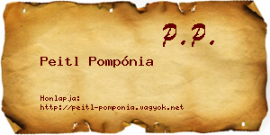 Peitl Pompónia névjegykártya